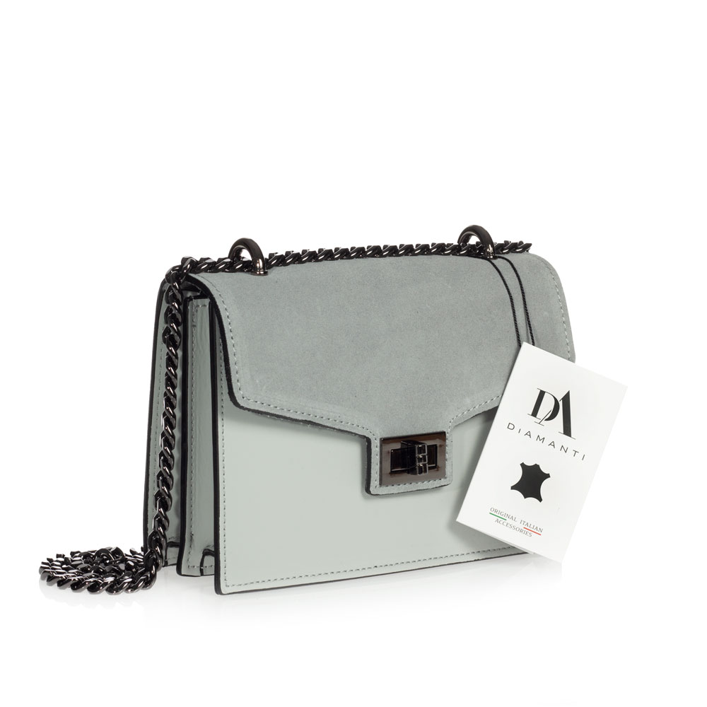 Geanta dama de umar din piele naturala DiAmanti Asti Grigio Chiaro Geanta dama de umar din piele naturala DiAmanti Asti Grigio Chiaro